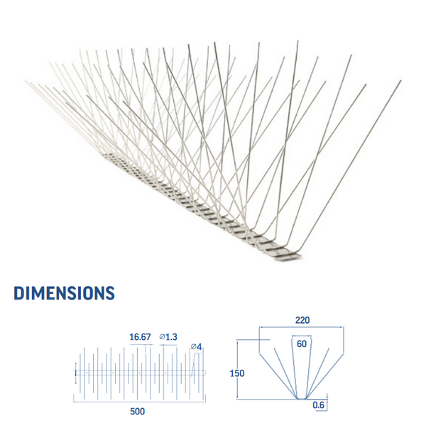 Stainless Steel Cockatoo Spikes - Ultra Dense
