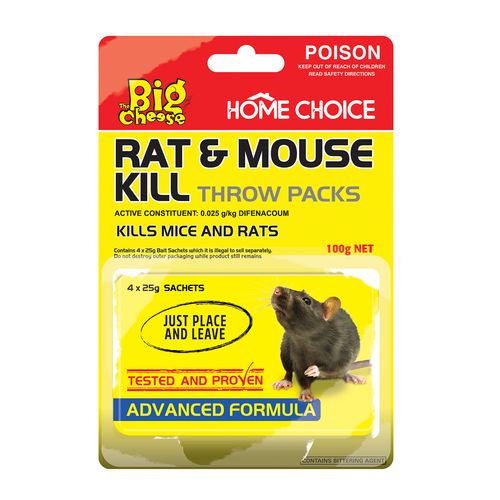 The Big Cheese Rat & Mouse Kill Throw Packs 100g
