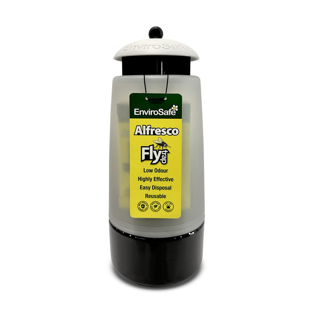 Fly trap with EnviroSafe label on a white background