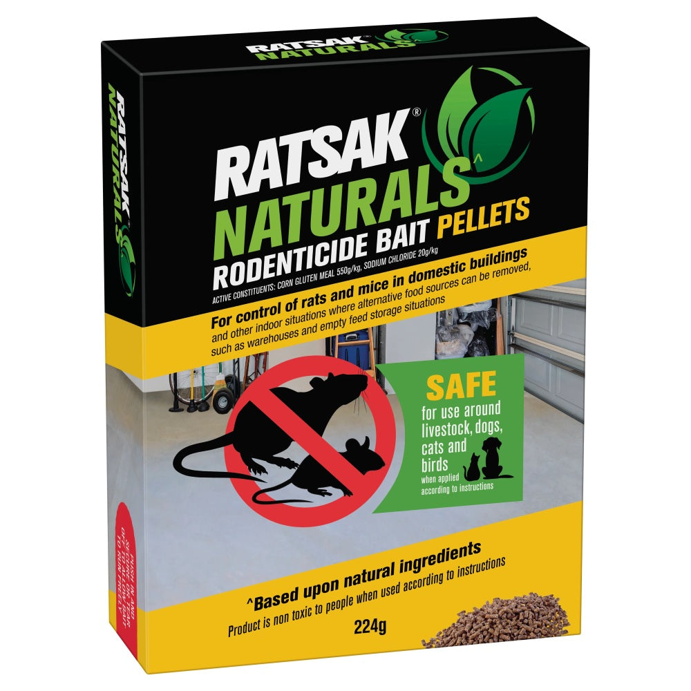 Pellet Insecticide RATSAK Naturals Rodenticide Bait Pellets 224g or 450g | BUY ONLINE ...