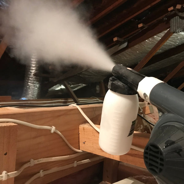 Starrdust Pro treating cockroaches in roof void